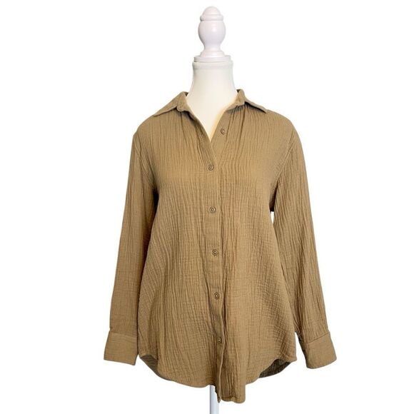 Wilfred Tops - Aritzia Wilfred Free Sail Gauze Button Down Shirt Size 2XS